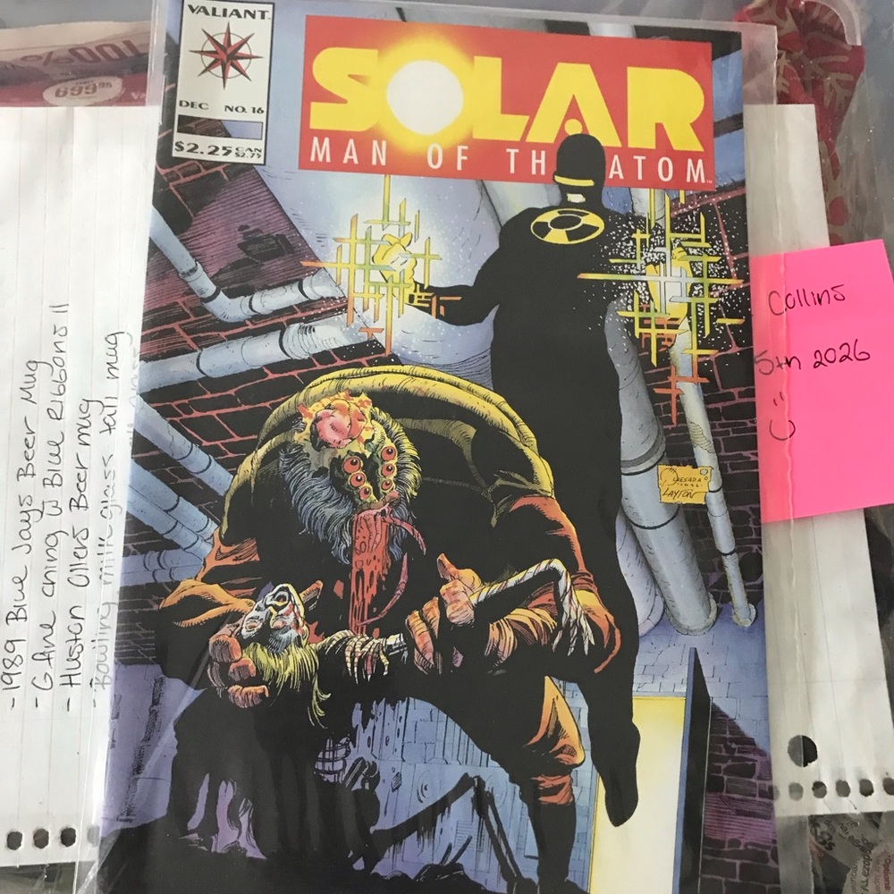 Solar: Man of the Atom Comic Book - Bold Yellow & Black Logo